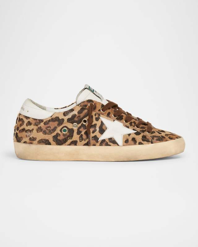 Superstar Leopard-Print Calf Hair Sneakers